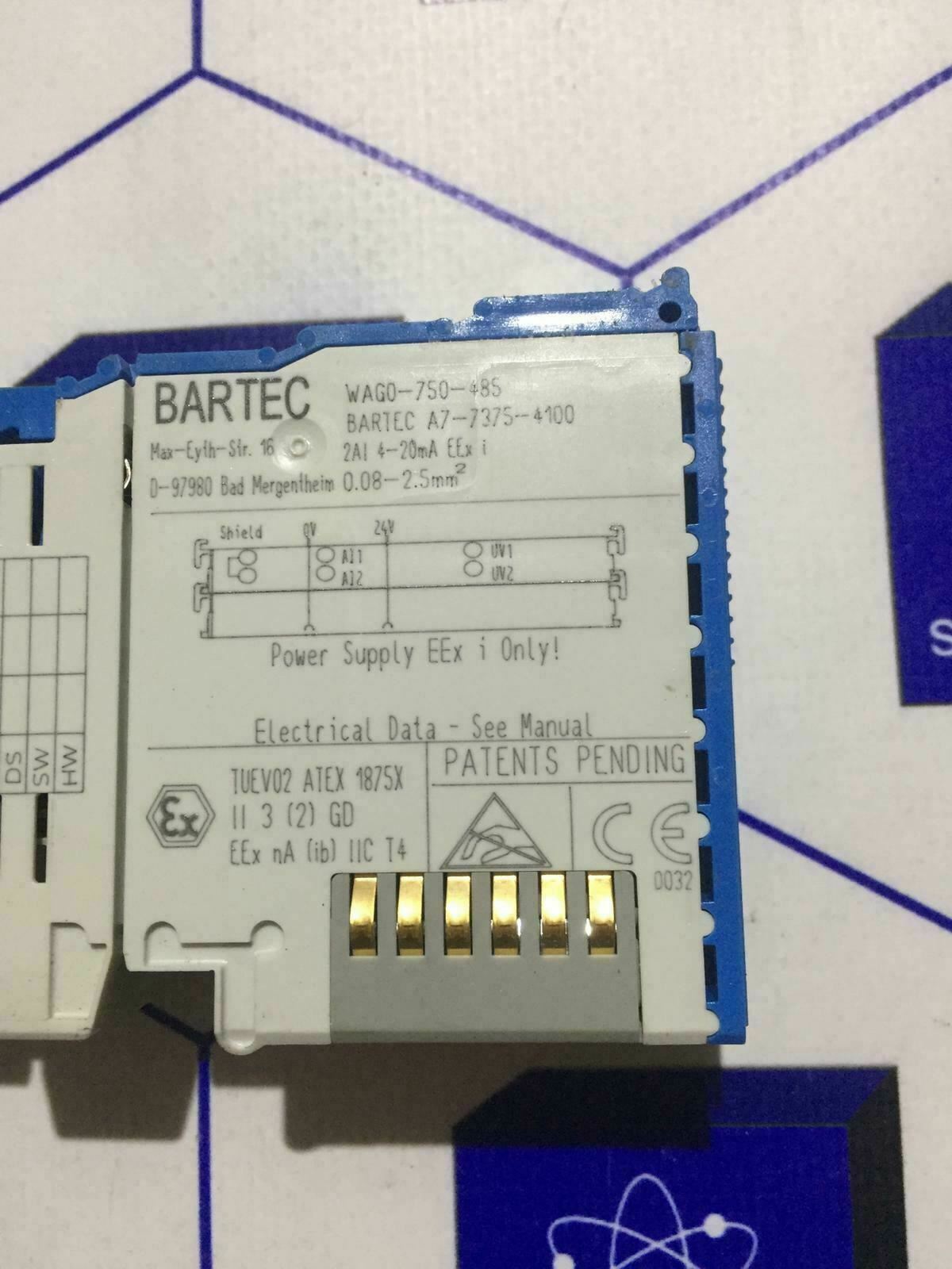 WAGO IO System 750-485 Bartec A7-7375-4100 Analog Input