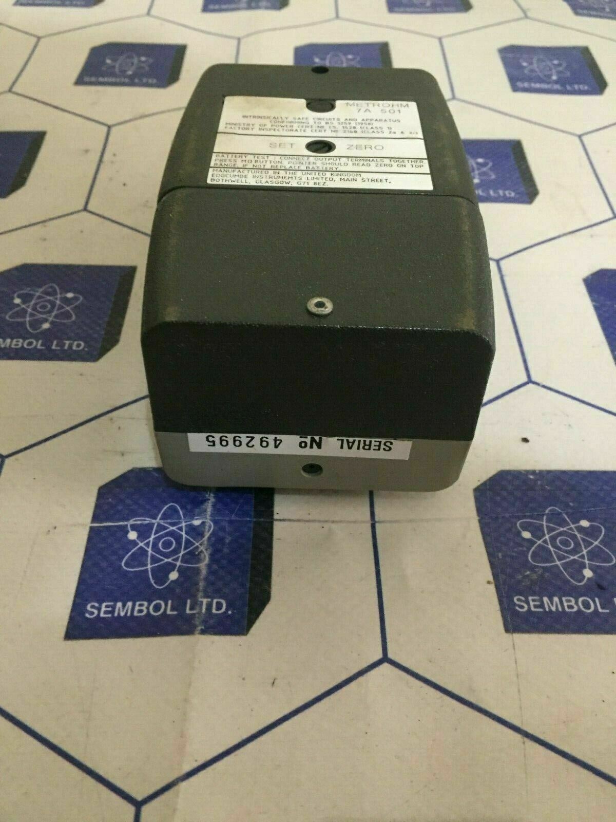 The Metrohm 7A 501 intrinsically safe insulation tester.