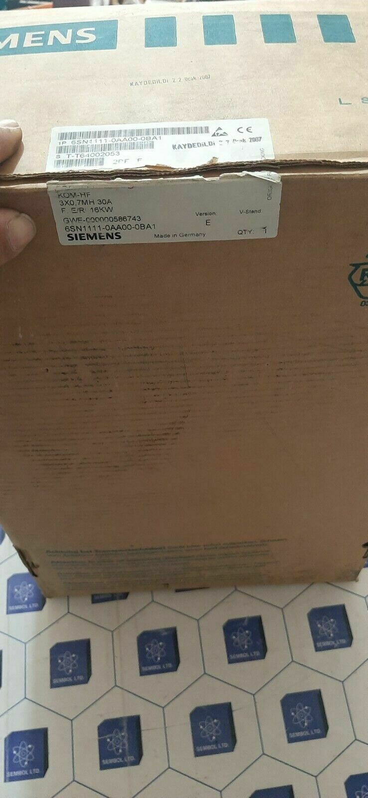 Siemens 6sn1111-0aa00-0ba1 3 Phase Choke 16 KW 6SN11110AA000BA1