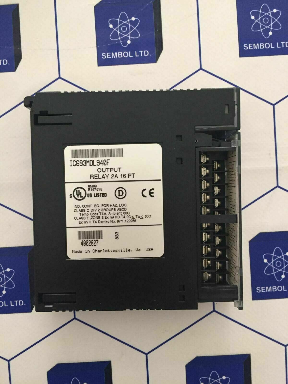 GE FANUC IC693MDL940F OUTPUT RELAY 2A 16 PT MODULE ge fanuc ic693mdl940f Module