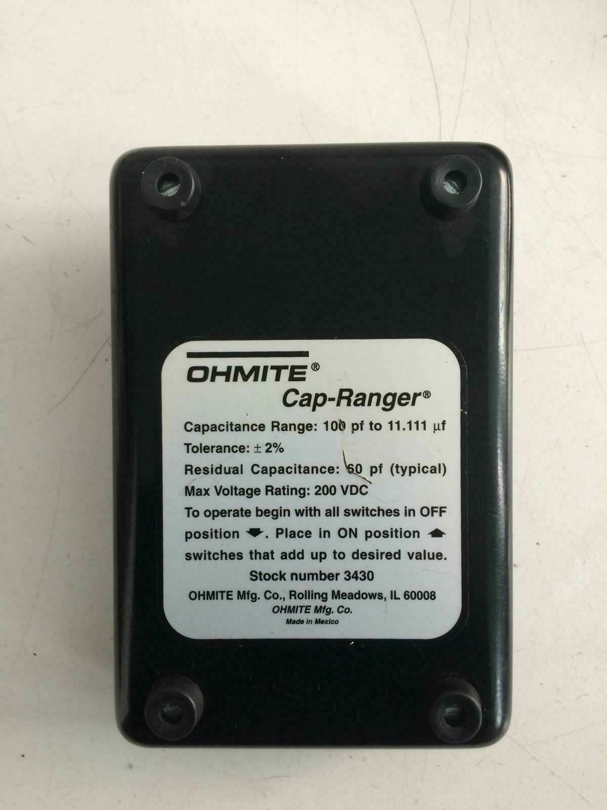 Ohmite Cap Ranger 3430A 2 Percent Accuracy 200vdc