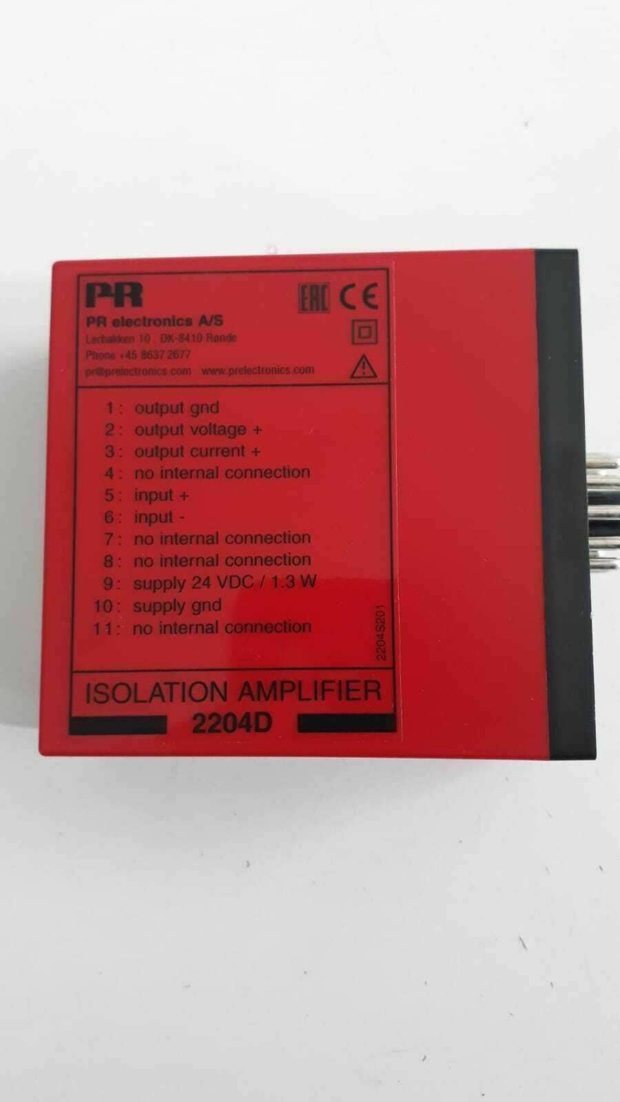 PR ELECTRONICS A/S ISOLATION AMPLIFIER 2204D
