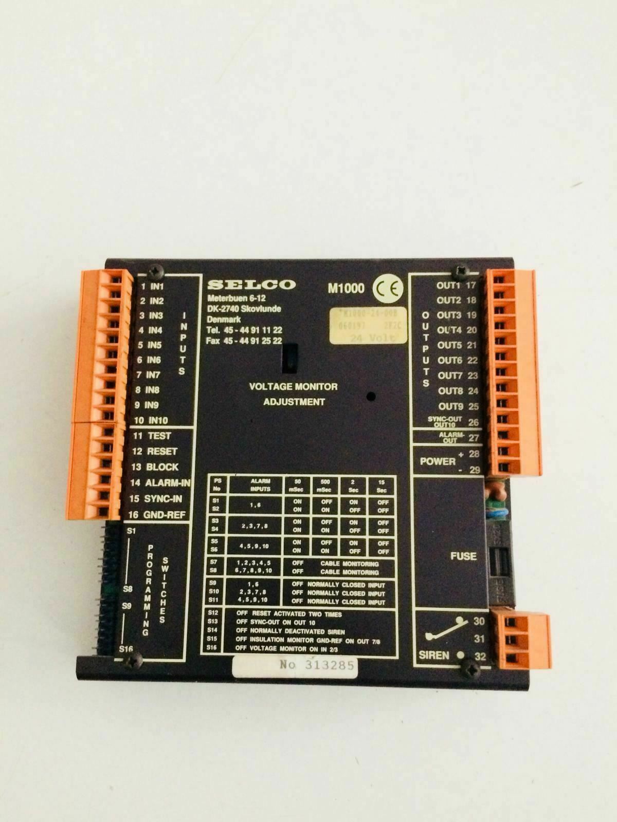 SELCO M1000 ALARM ANNUNCIATOR MPN313281/83/84 M1000-24-00B