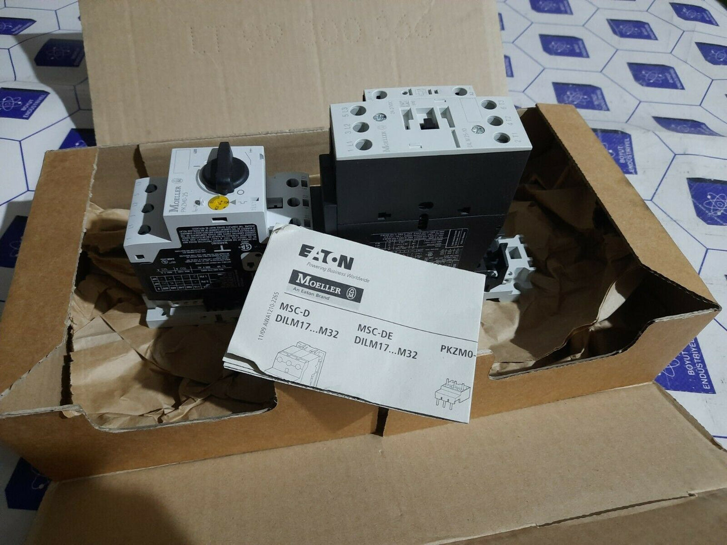 Moeller msc-d-25-m25 (24vdc) direct starter on busbar adaptor 20-25a