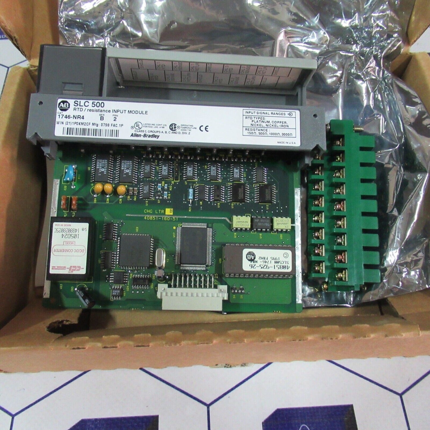 ALLEN BRADLEY 1746-NR4 SER B ANALOG INPUT MODULE 003-CB