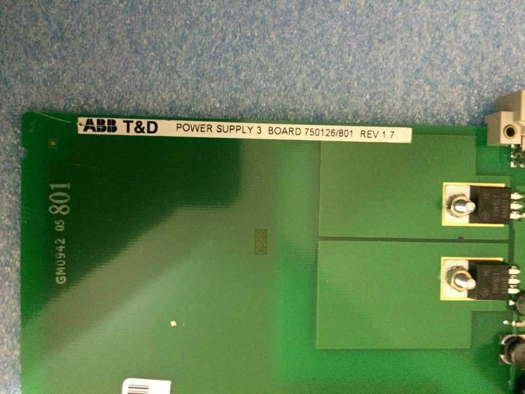 ABB T&D Used POWER SUPPLY 3 BOARD 750126/801 REV 1.7