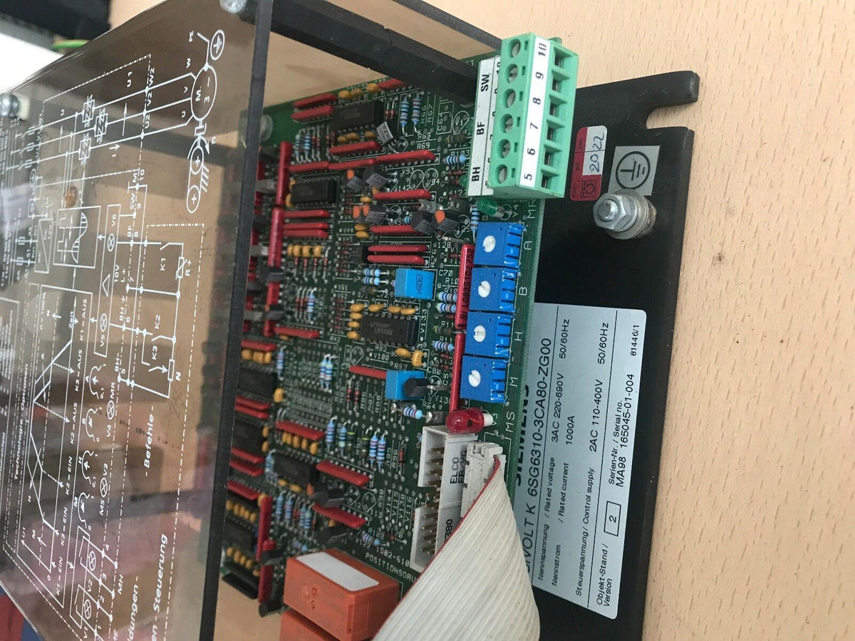 SIEMENS SIVOLT K A/V STELLER POWER CONTROLLER 6SG6310-3CA80-ZG00