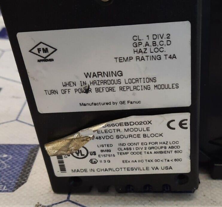 GE FANUC IC660EBD020X/IC660TSD020K - IC660BBD020/IC660EBD020/IC660TSD020