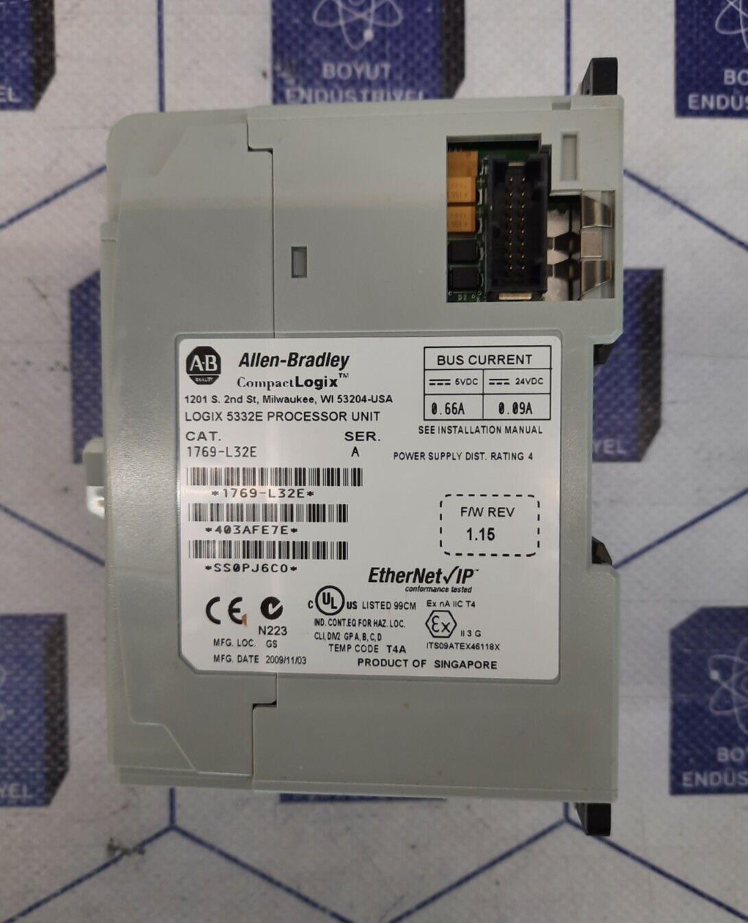 ALLEN BRADLEY 1769-L32E COMPACTLOGIX PROCESSOR