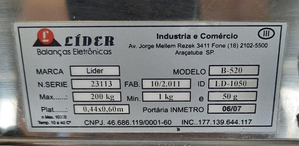 LIDER B-520 / LD1050 / ZTFI WEIGH INDICATOR