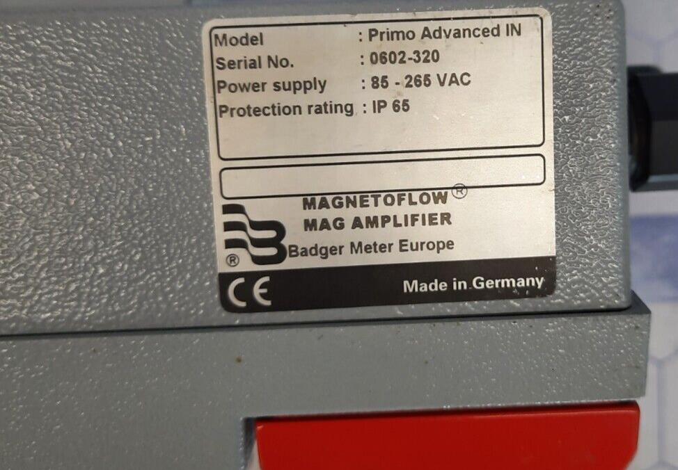 BADGER METER IP65 EUROPA MAGNETOFLOW MAG AMPLIFIER PRIMO ADVANCED IN IP65