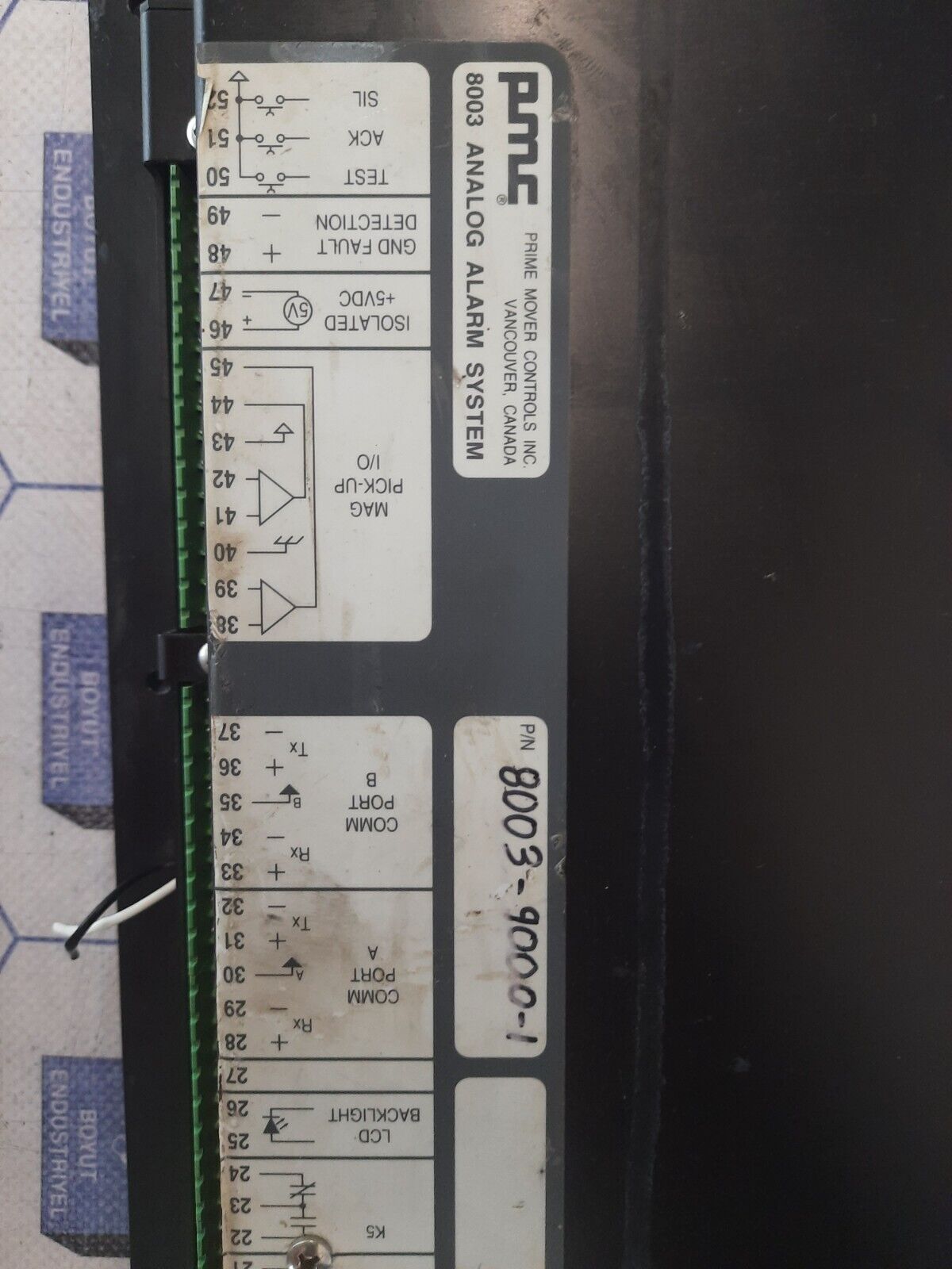 PMC OMNI CHEIF 8003-9000-1 /8003-ANALOG ALARM SYSTEM