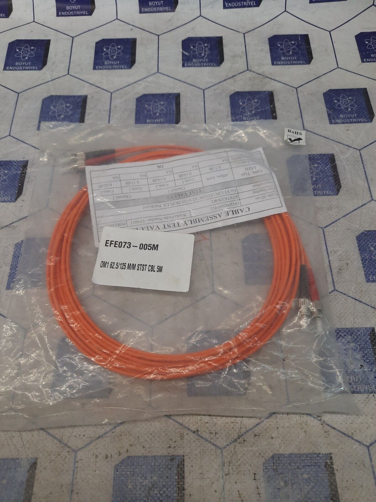 ST/UPC to ST/UPC Duplex Fiber Optic Patch Cable Multimode OM1