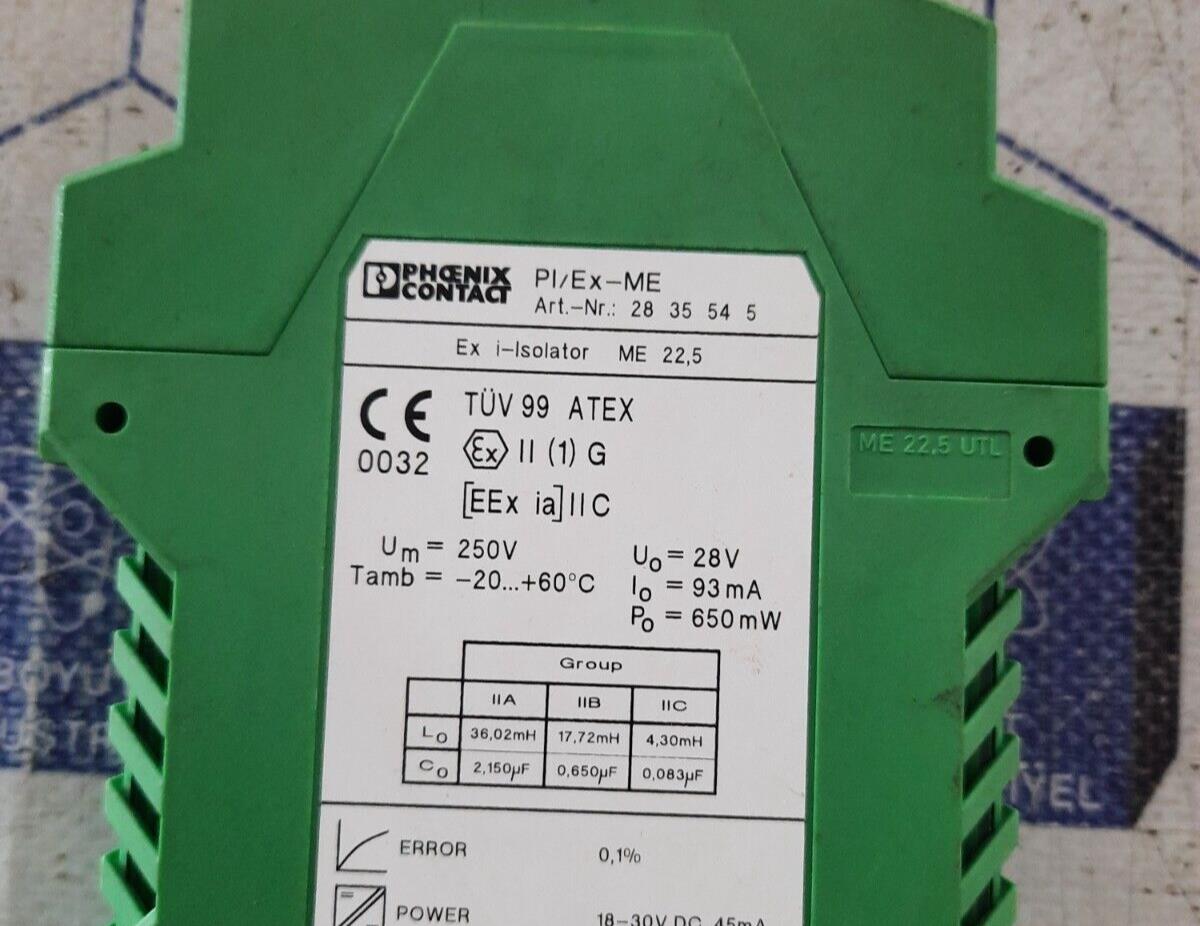 PHOENIX CONTACT PI/Ex-ME ART.NR:2835545 SIGNAL ISOLATOR REPEATER POWER SUPPLY