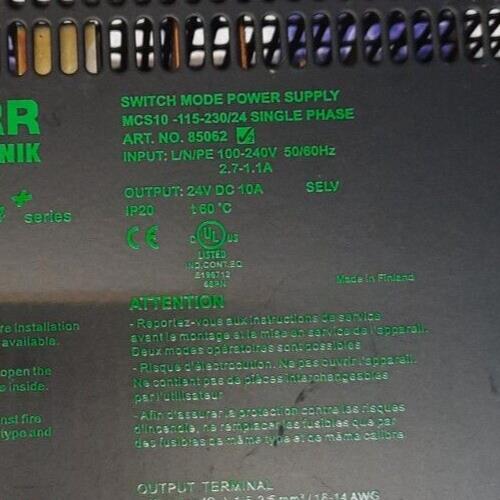 Murr Elektronik MCS10-115-230/24 Switch Mode Power Supply