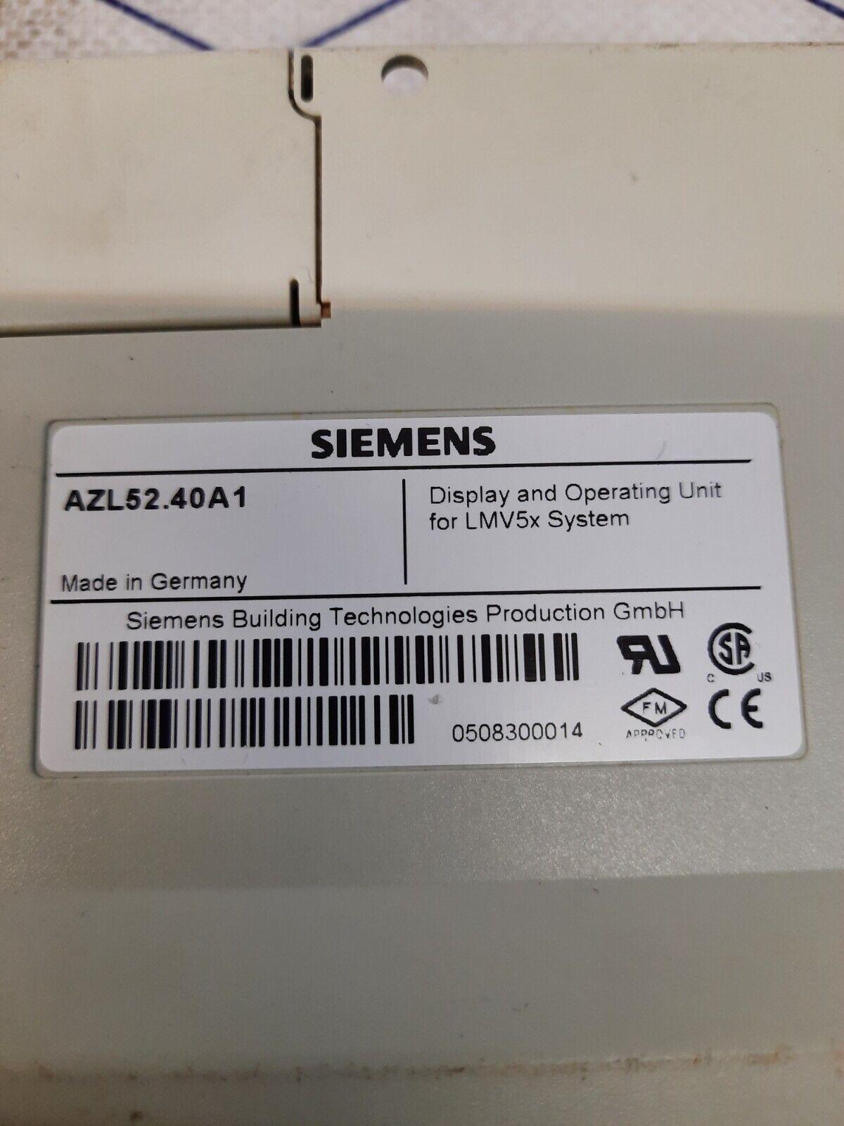 Siemens AZL52.40A1 Display And Operating Unit