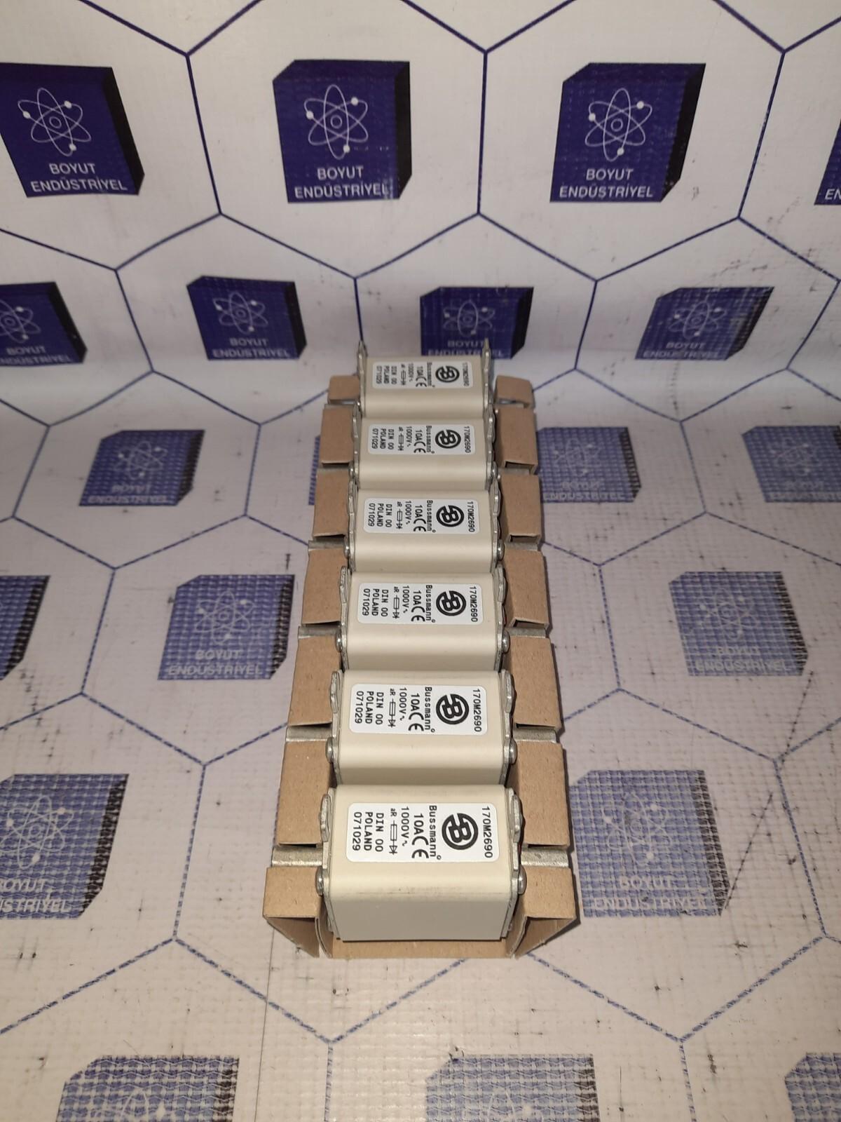 Bussmann 170M2690 10A 1000V DIN 00 HRC Fuse-Link LOT OF 6 PCS
