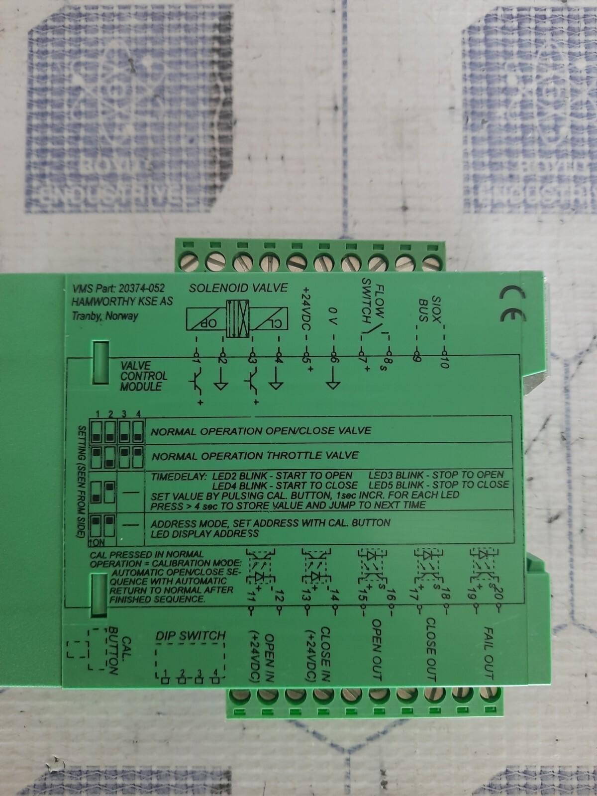 HAMWORTHY KSE AS VALVE CONTROL MODULE 20374-052