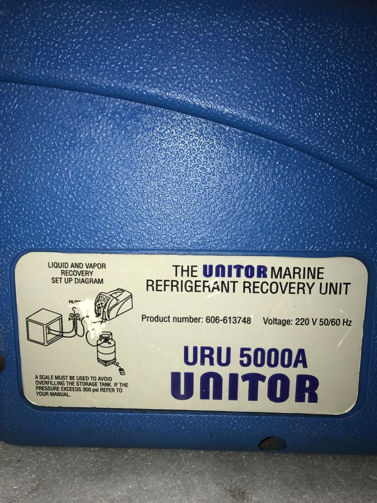 UNITOR URU 5000A PROMAX REFRIGERANT RECOVERY UNIT RG5410A-E-220V-LP 606-613748