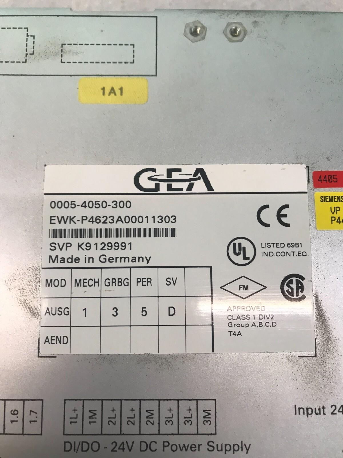 GEA 0005-4050-300 Bedienfeld HMI EWK-P4623A00011303