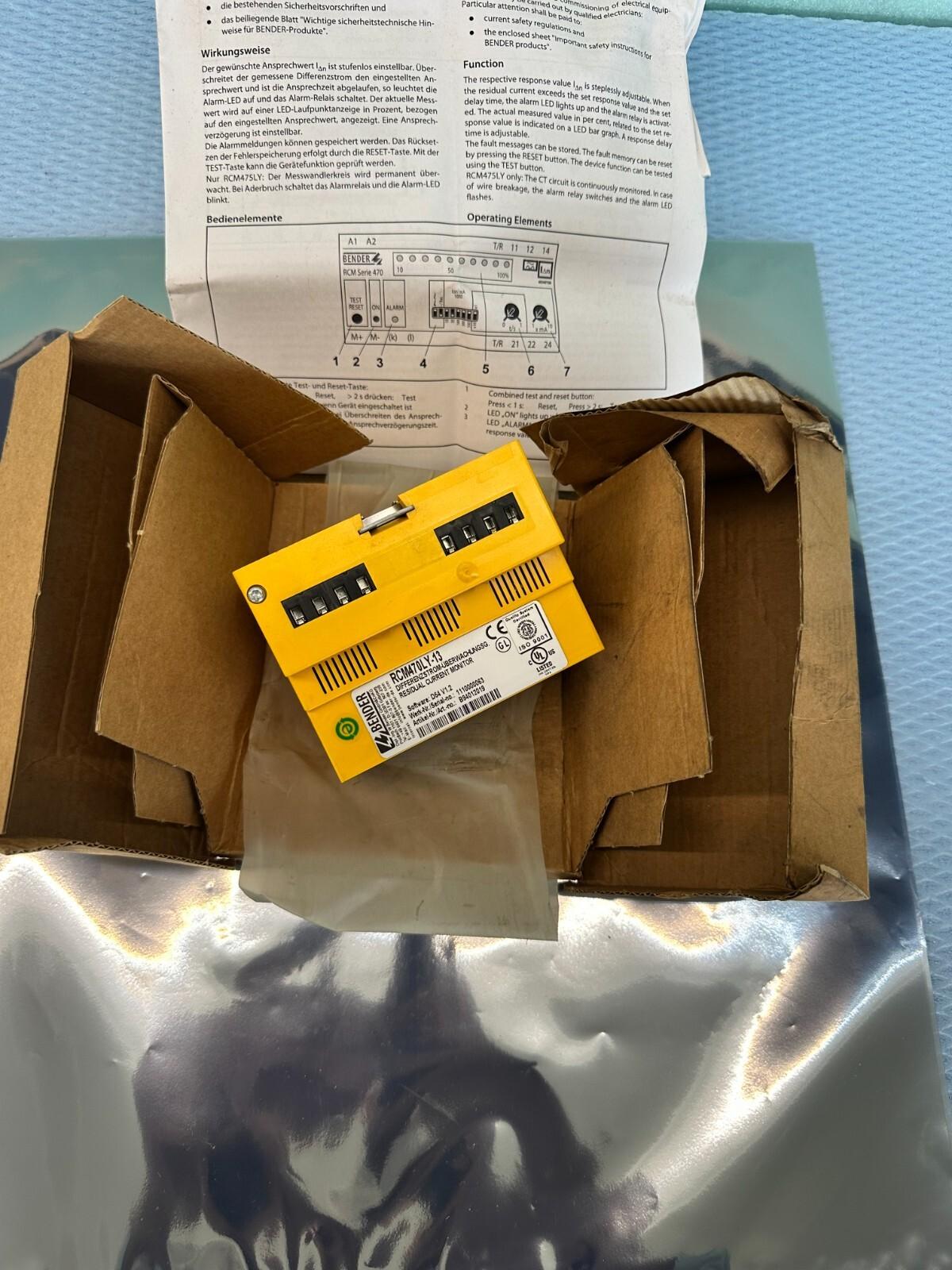 Monitor corrente residua BENDER RCM470LY-13 spedizione veloce