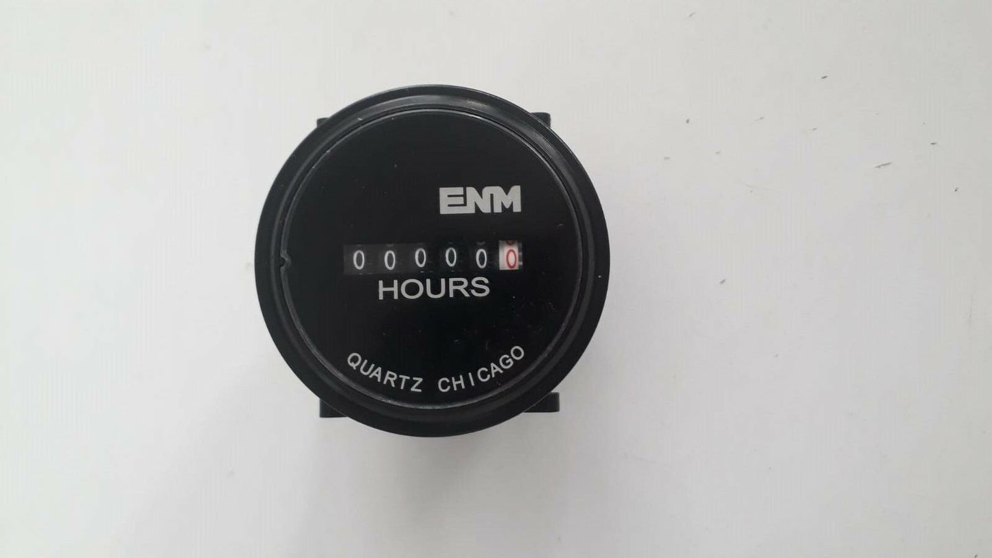 ENM T50A4 AC Hour Meter I.6 Digit 2.31 In Round