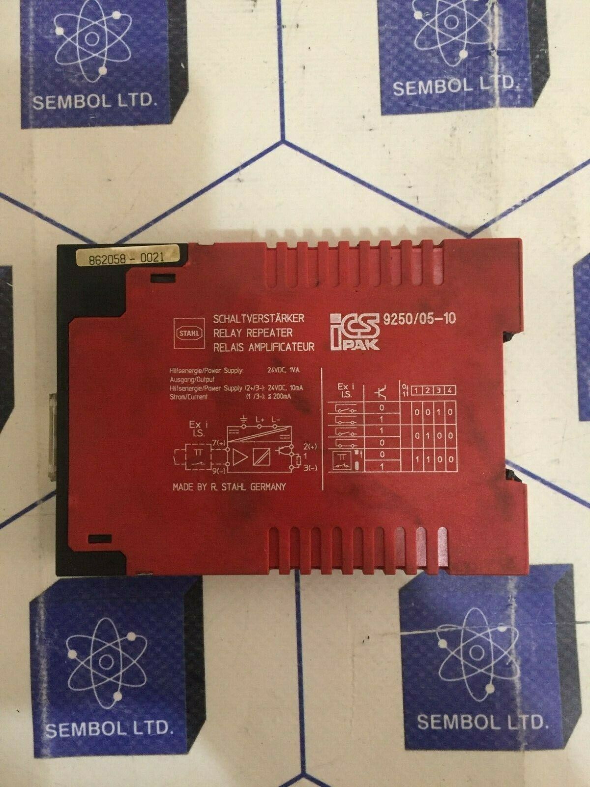 STAHL 9250/05-10 RELAY REPEATER 92500510