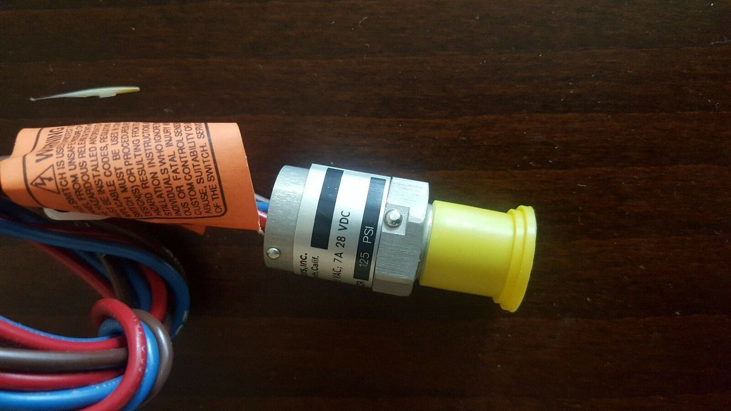 CUSTOM CONTROL SENSORS 607G5 PRESSURE SWITCH