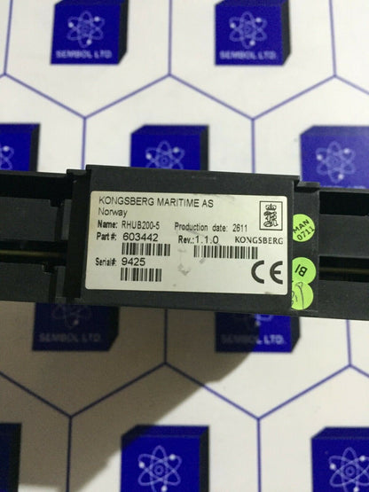 KONGSBERG MARITIME RHUB200-5 REV. 1.1.0 MODULE 603442 Fast Shipping