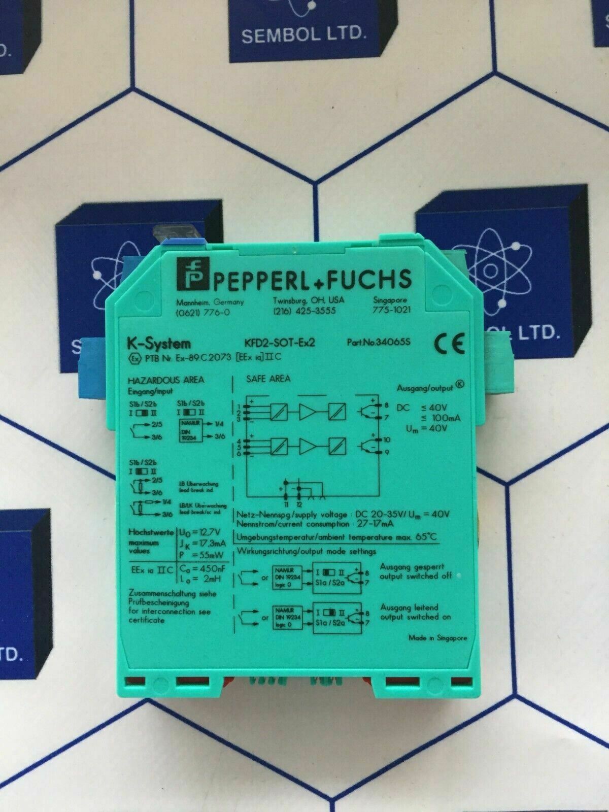 PEPPERL +FUCHS K-SYSTEM KFD2-SOT-Ex2