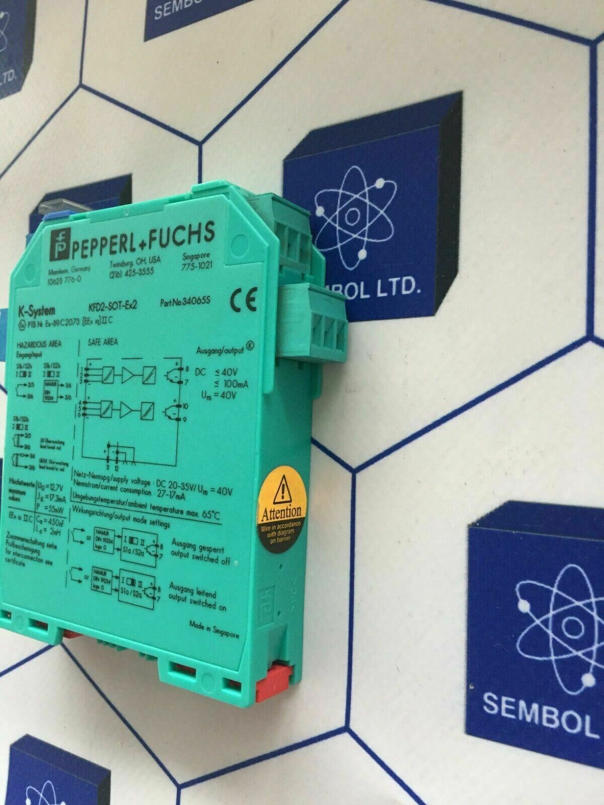 PEPPERL +FUCHS K-SYSTEM KFD2-SOT-Ex2