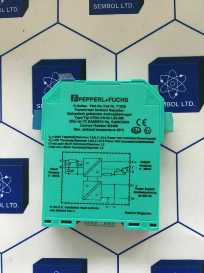 PEPPERL +FUCHS K-SEIES TRANSFORMER IZOLATED REPEATER KFD2-CR-Ex1.20-200