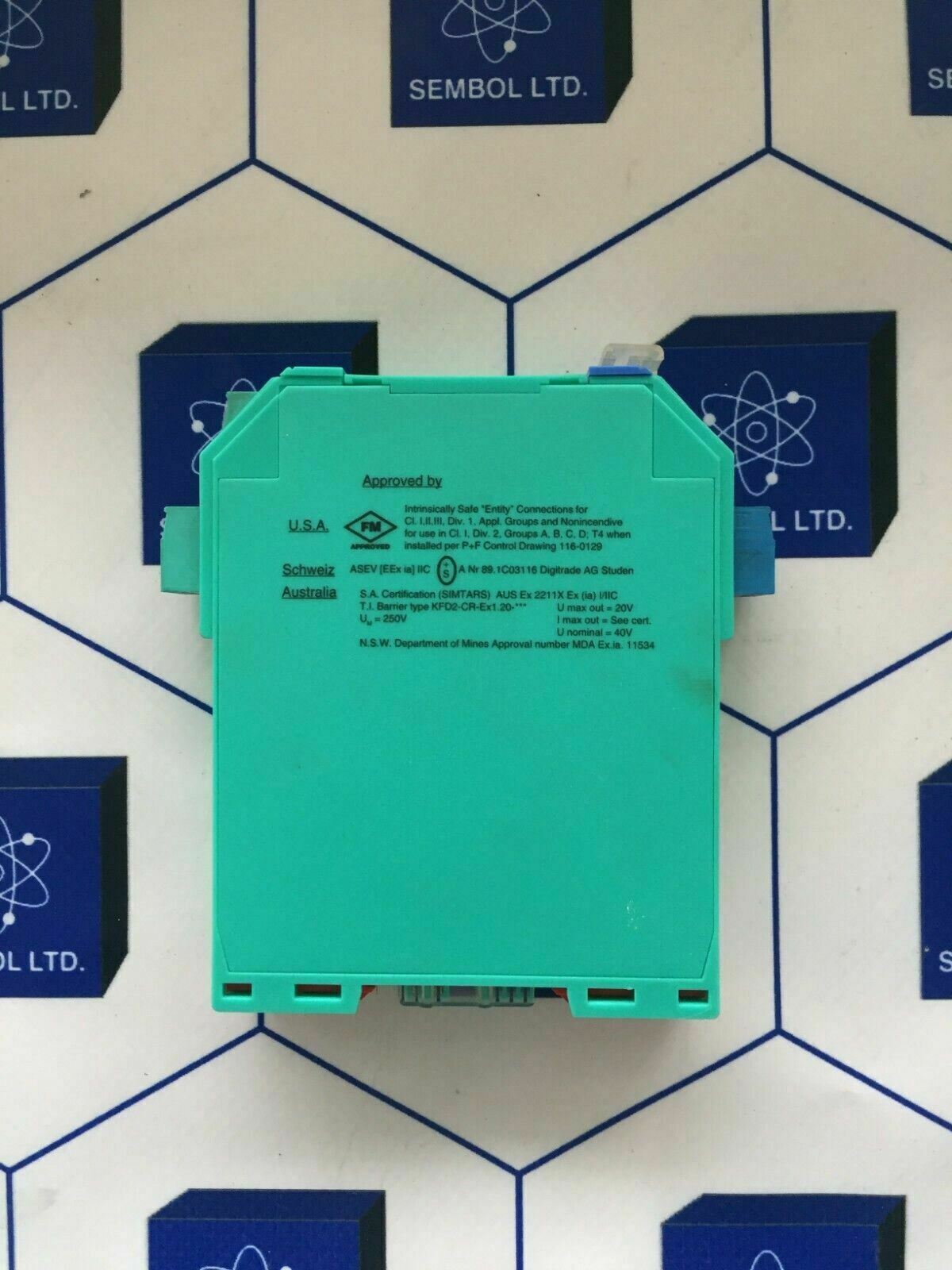 PEPPERL +FUCHS K-SEIES TRANSFORMER IZOLATED REPEATER KFD2-CR-Ex1.20-200