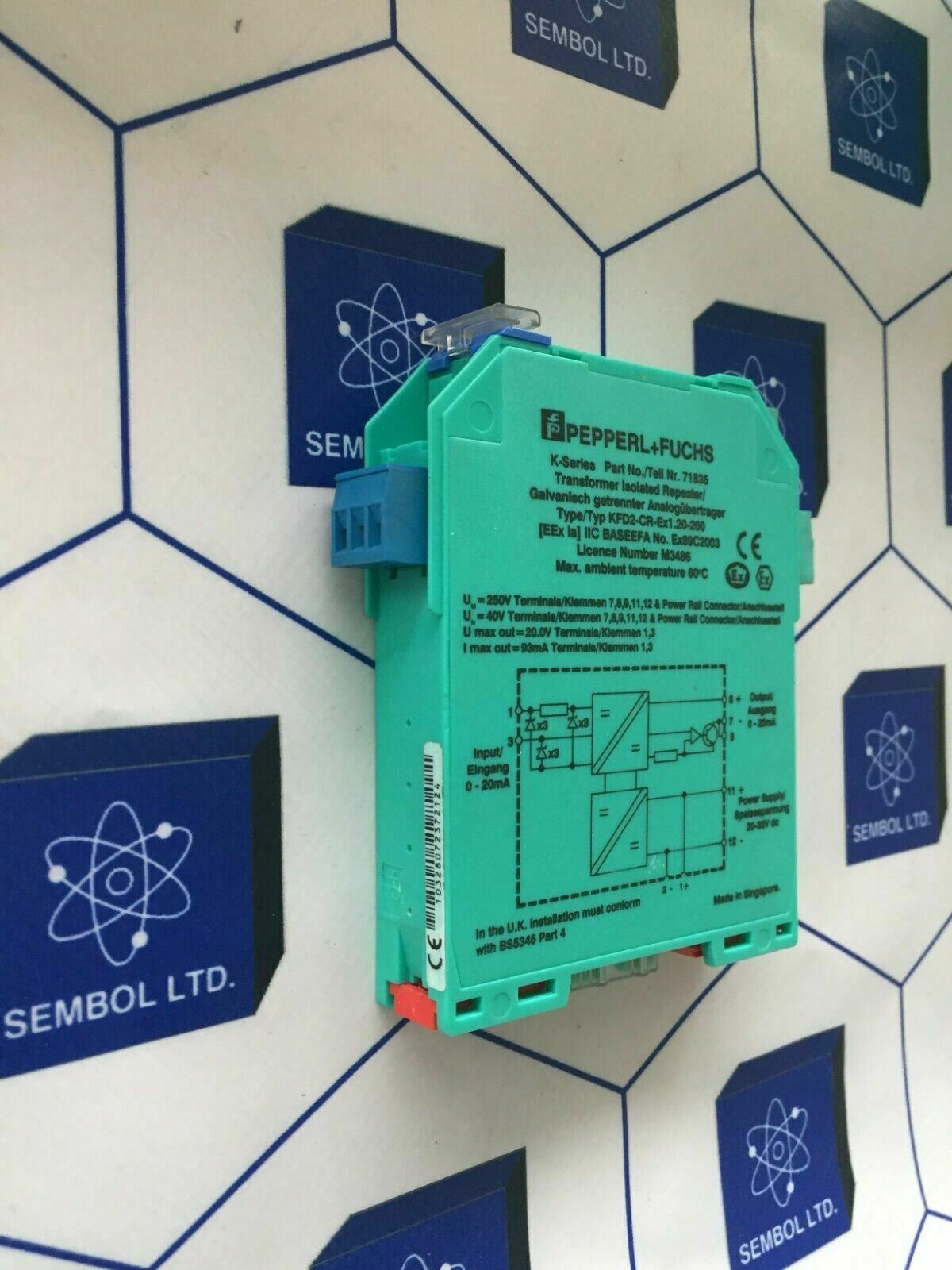 PEPPERL +FUCHS K-SEIES TRANSFORMER IZOLATED REPEATER KFD2-CR-Ex1.20-200