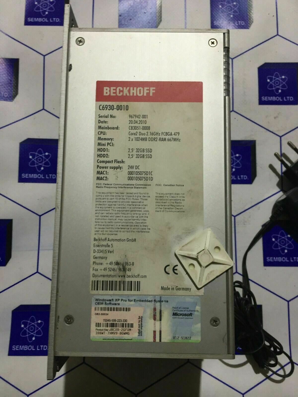 Beckhoff IPC C6930-0010 industrial PC