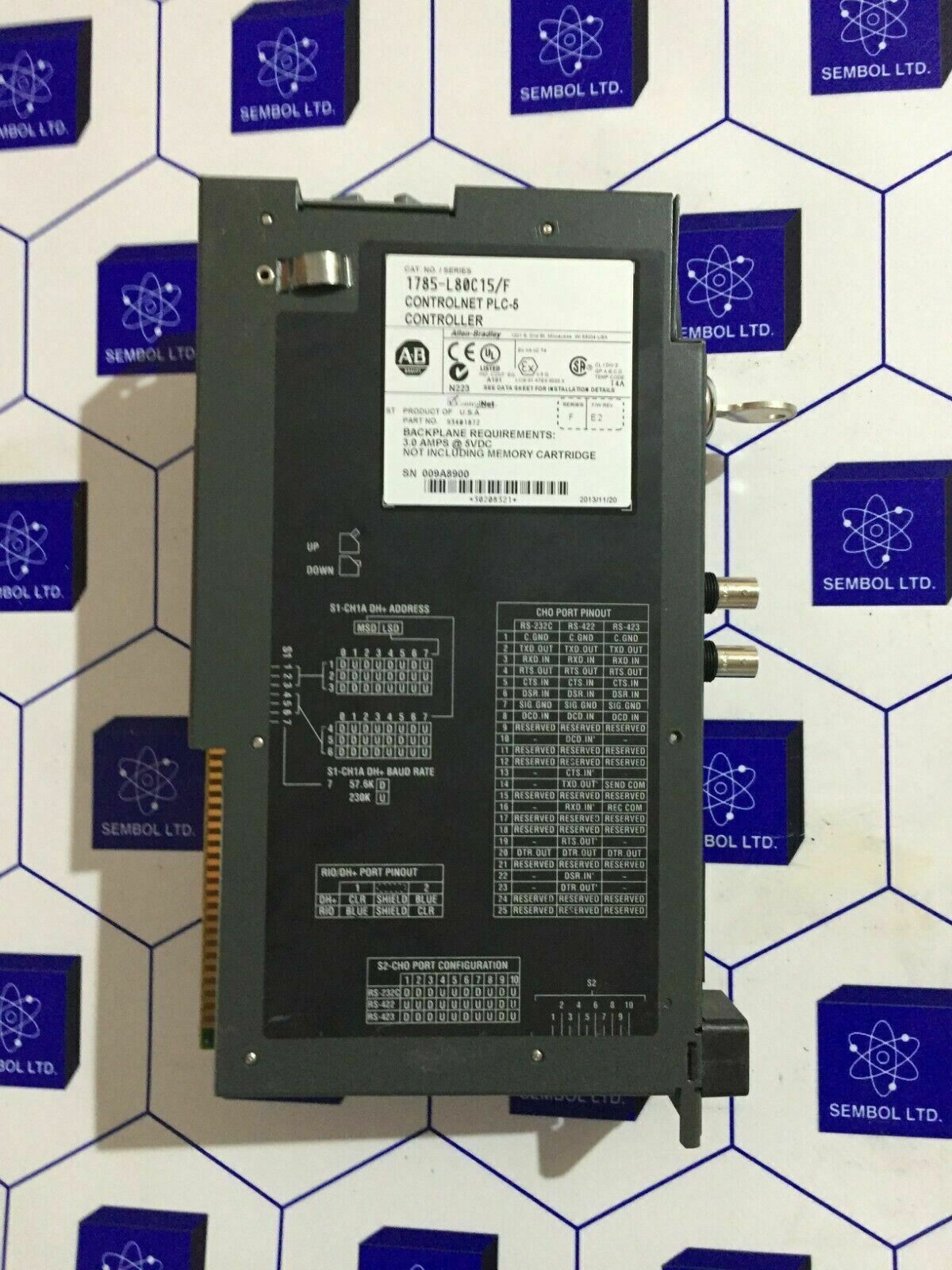 1785-L80C15 /F Allen Bradley PLC 5 Controlnet PLC 1785L80C15