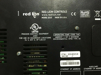 Red Lion Controls G310C210 10 inch Operator Interface Panel