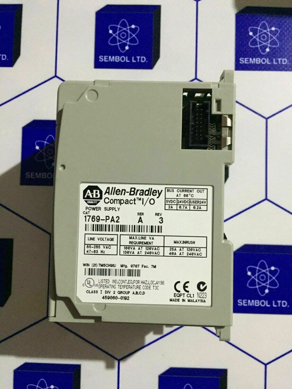 Allen Bradley 1769-PA2 Power Supply Ser A Rev 3 Free Express Shipping