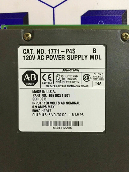 ALLEN BRADLEY 1771-P4S B 1771P4SB POWER SUPPLY