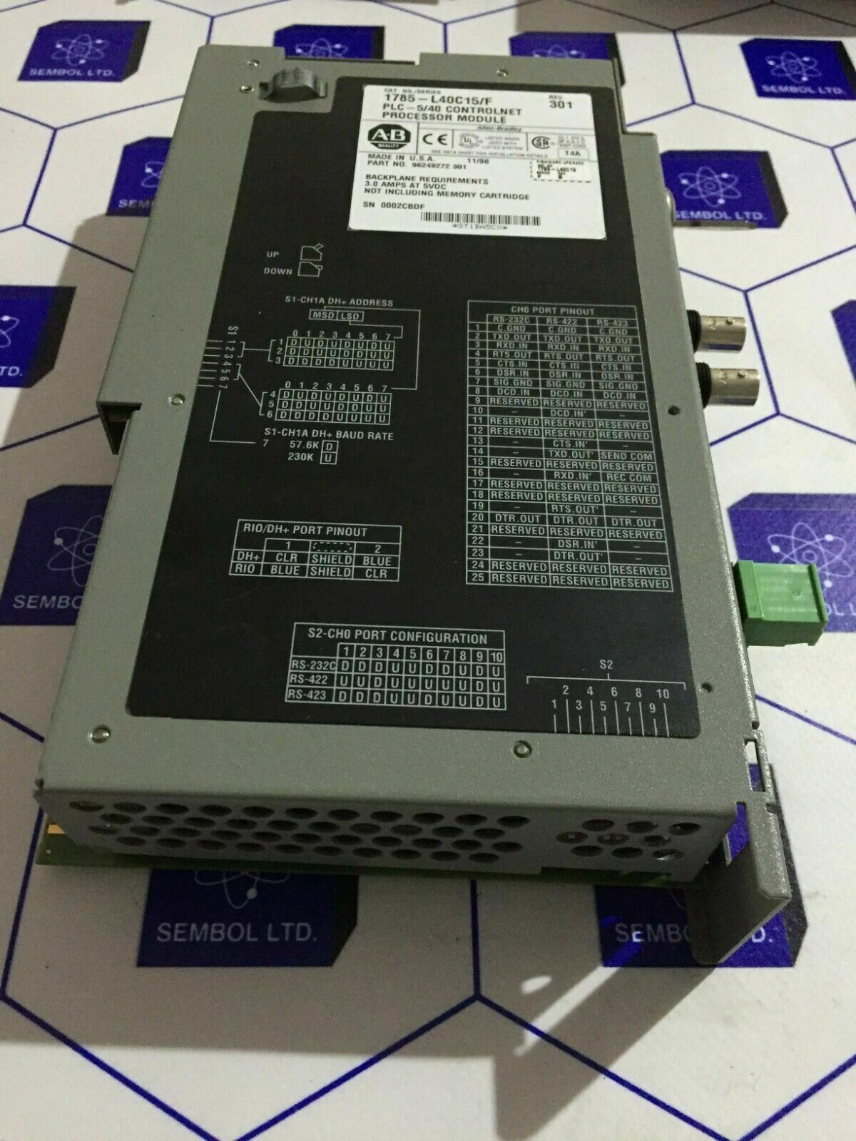 Allen Bradley 1785-L40C15 /F Rev 301