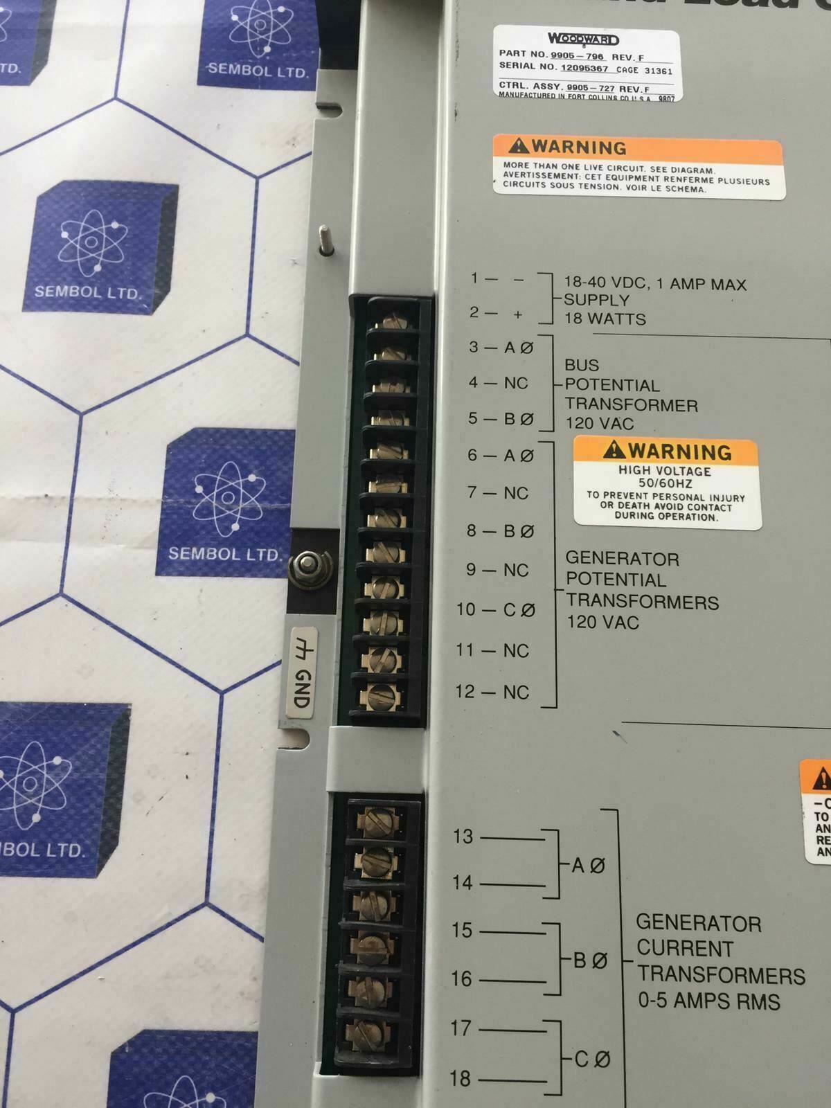 Woodward 9905796F digital synchronizer and load control 9905-796 rev F