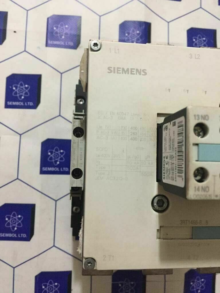 Siemens 3rt1466-6ap36 with 3ZX1012-ORT05-1AA1 50/60Hz 400V  Sirius Contactor