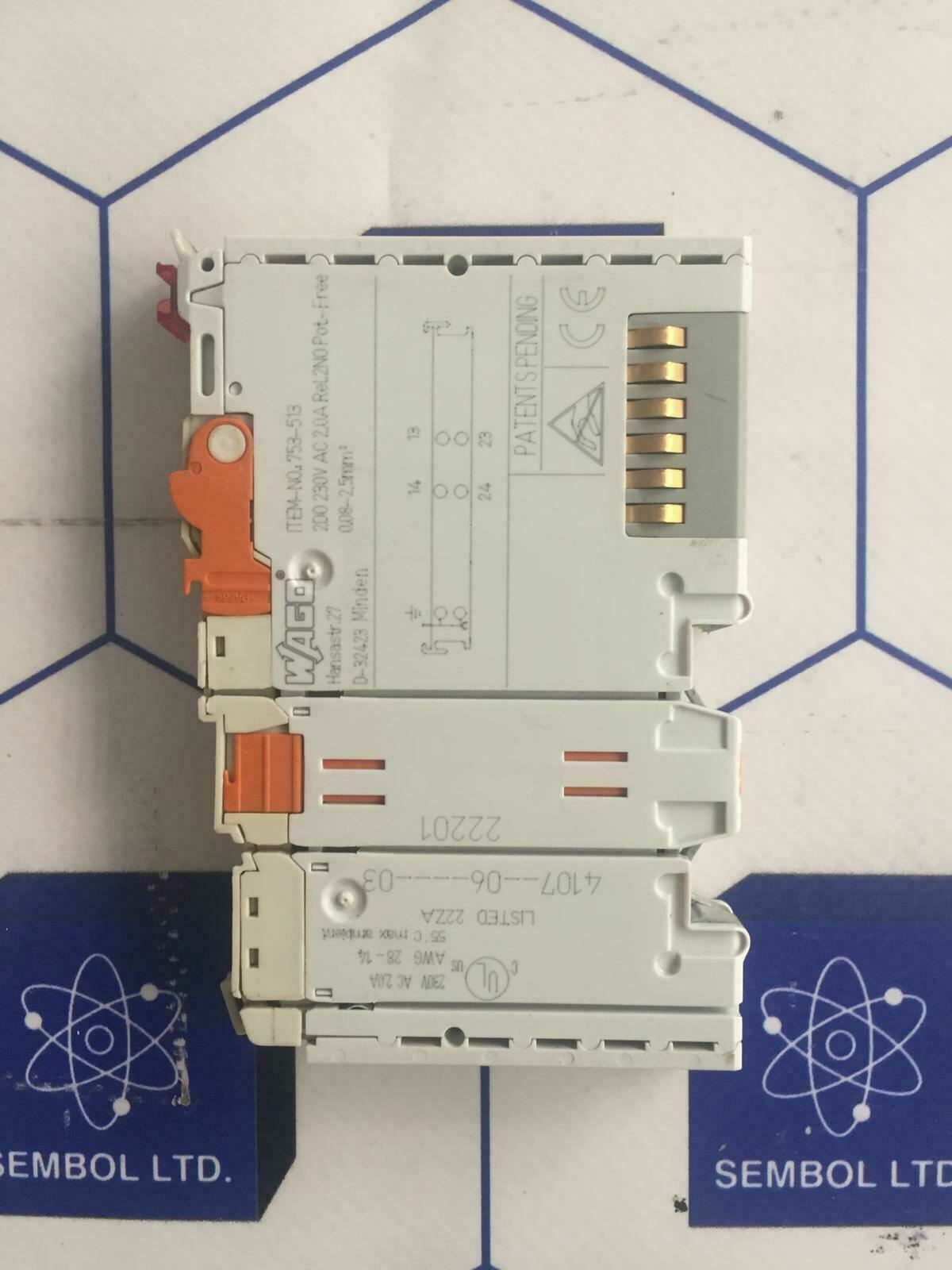 Lot Of 10 pieces Wago 753-513 2-Channel Digital Output Relay
