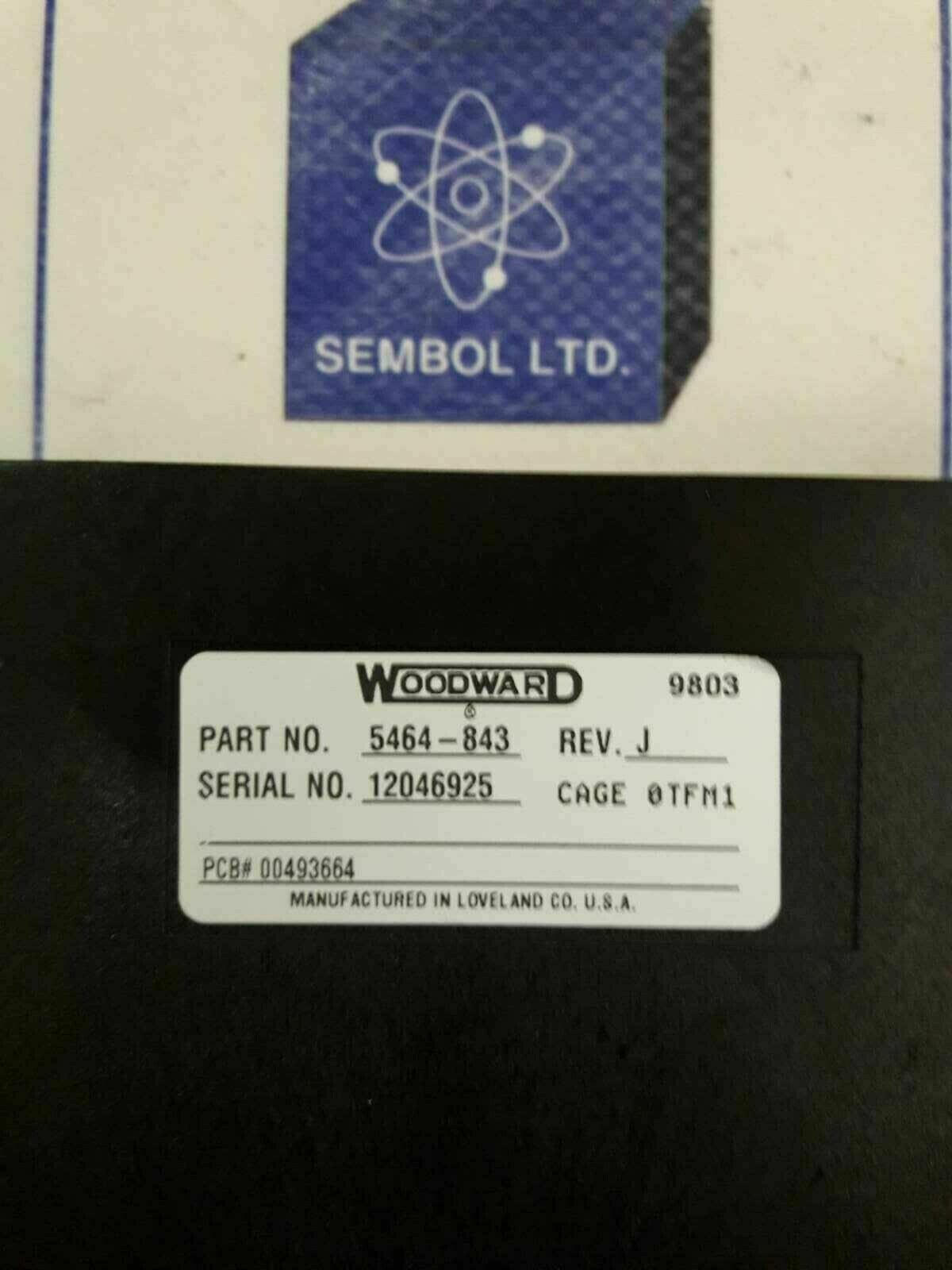 WOODWARD NetCon 5000 CONTROL MODULE 5464-843 Rev J