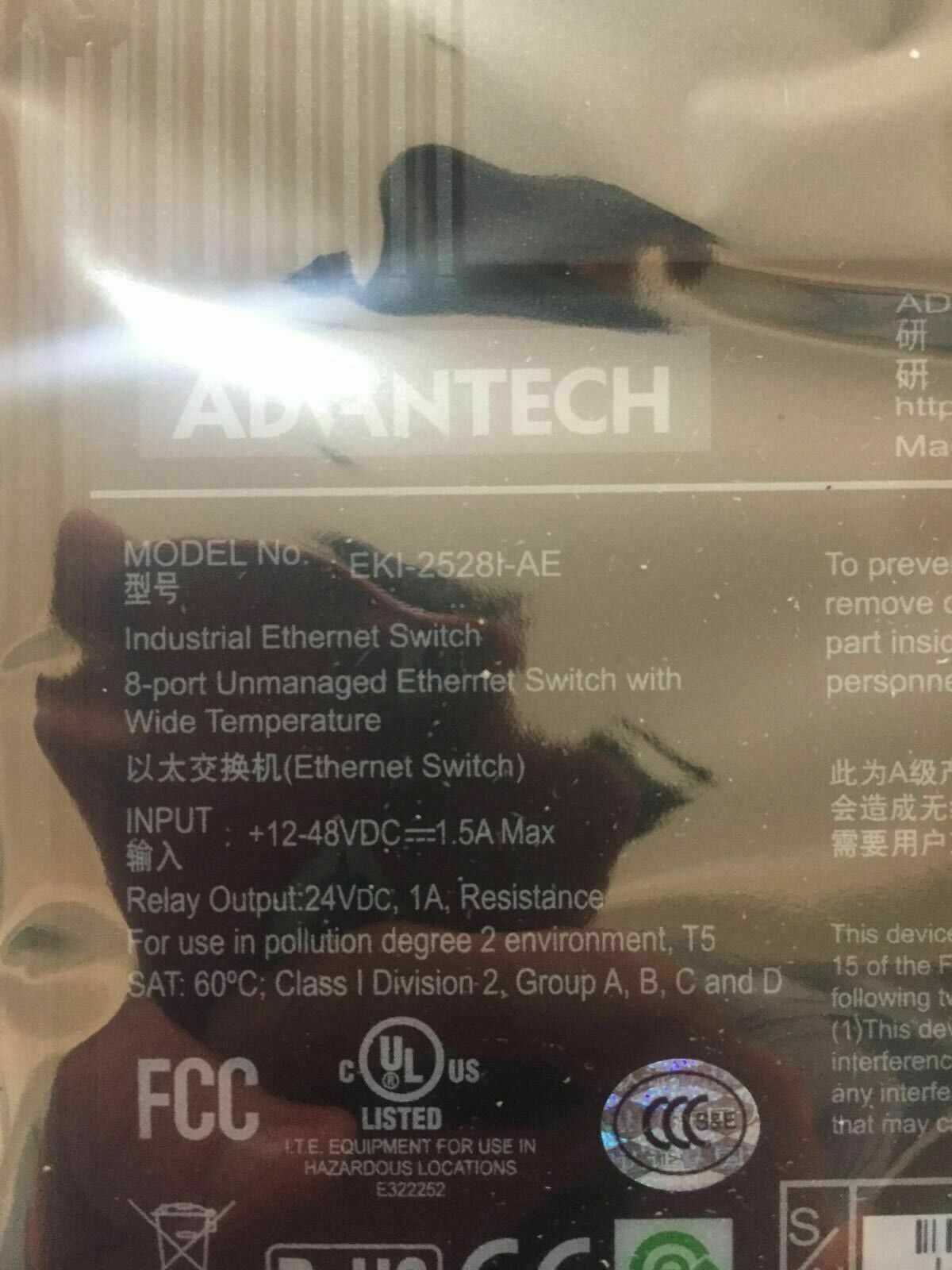 Advantech EKI-2528I-AE 8-Port Industrial Ethernet Switch Wide Temp