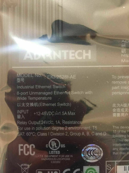 Advantech EKI-2528I-AE 8-Port Industrial Ethernet Switch Wide Temp