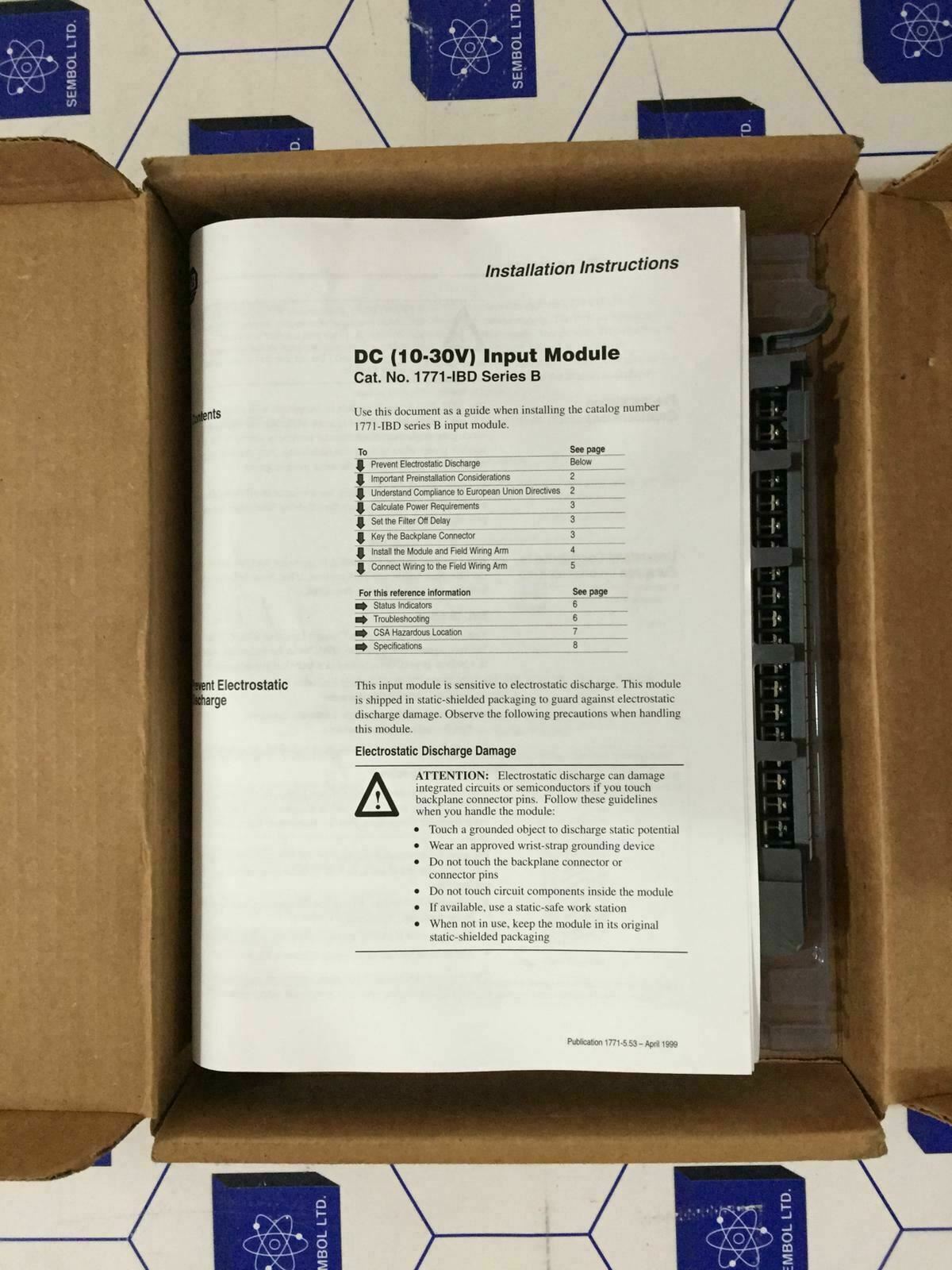 Allen Bradley 1771-IBD/B Input Module 10-30VDC
