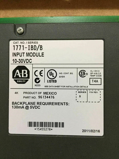 Allen Bradley 1771-IBD/B Input Module 10-30VDC