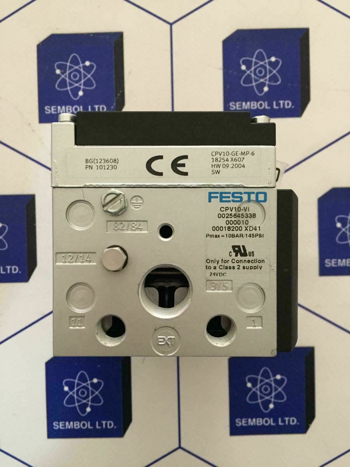 Festo Electric Cpv10-ge-mp-6 18254 Solenoid Valve