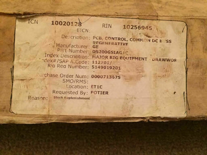 General Electric DS200GSIAG1CHD DS200GSIAG1C TURBINE CONTROL COMMON BUS REGENERA